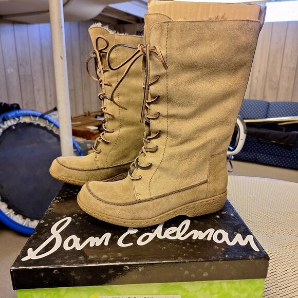 Sam Edelman Mateo Suede Faux Fur Lined Snowboots - Size 7 - Picture 1 of 6